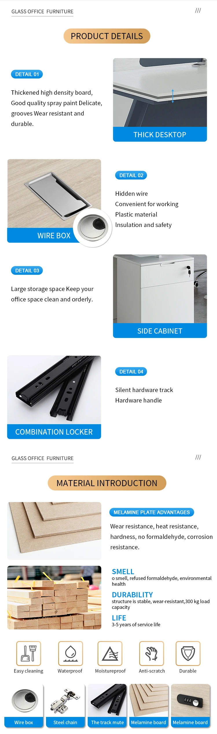 Curved Black Executive Office Desk with Tempered Glass - Modern Semi ...