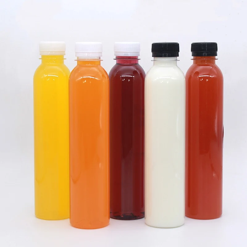 100ml 200ml 250ml 300ml 350ml 400ml 500ml Cheapest Plastic PET Beverage Juice Bottle With Lid