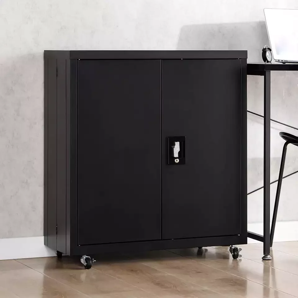 ホームオフ Huiyangアマゾンブラックモバイルファイリングキャビネットロッキングドア1調節可能な棚スチール収納キャビネット Buy 2 Swing Door,Steel