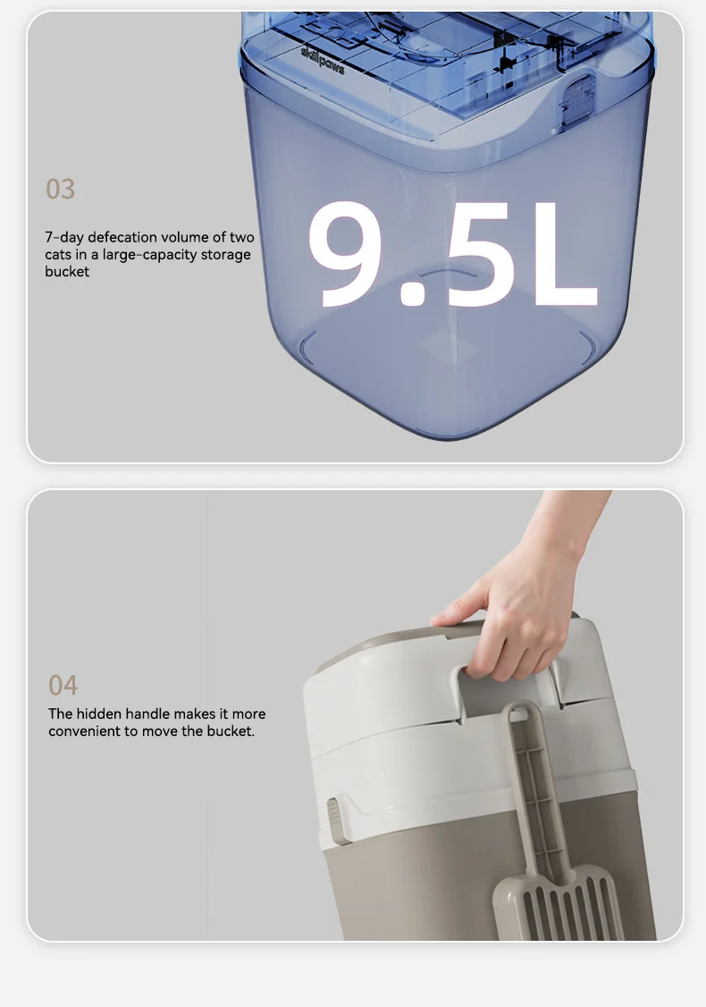 New Pet Trash Can with Odor Eliminator for Cat Litter & Waste Flip-Top Sealed Waste Bin for Home manufacture