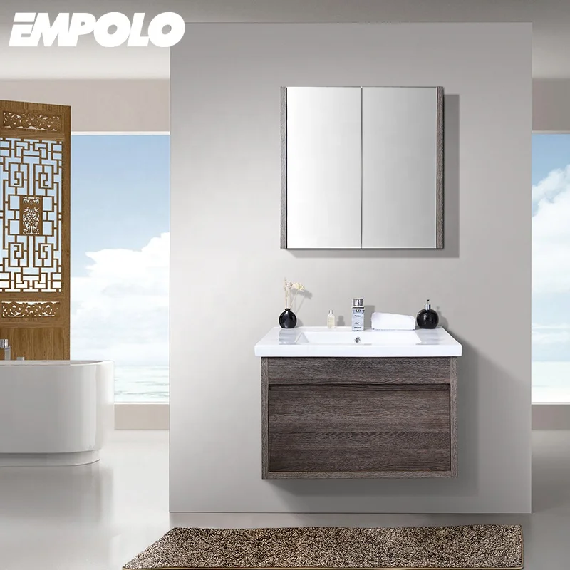 China Manufacturer Wall Mounted Single Sink Modern Cabinet Bathroom Vanity Set