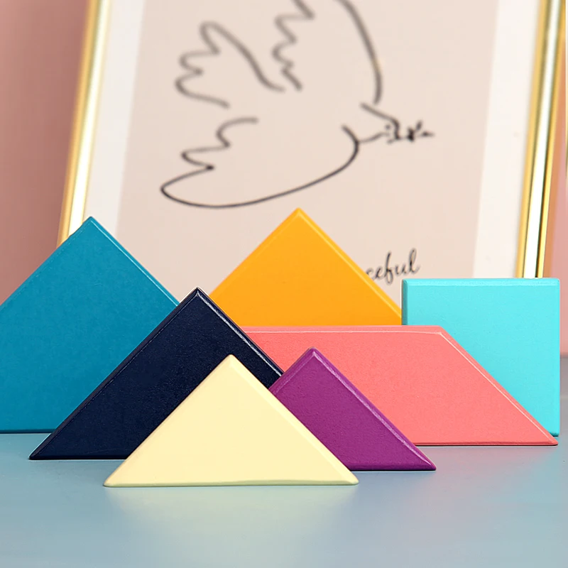 
Оптовая продажа, Детская Классическая обучающая игрушка Монтессори, деревянная головоломка Tangram для детей 