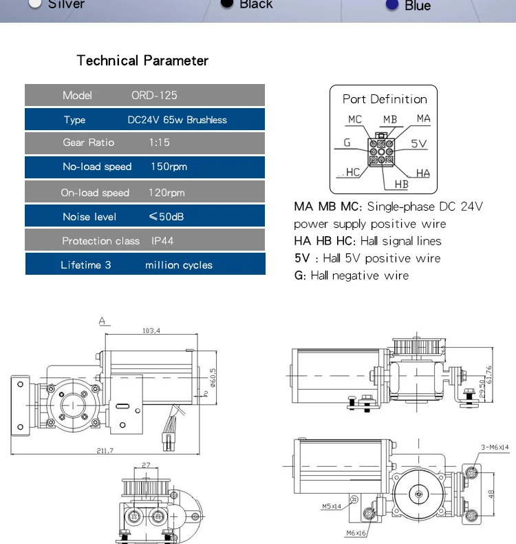 Oredy Multifunctional Closer Automatic Sliding Door Motor Kit Automatic