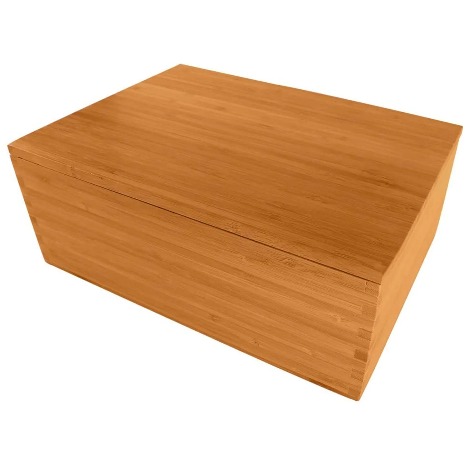 Bamboo Wood Storage Box With Cover,Wooden Storage Box,Bamboo,Natural