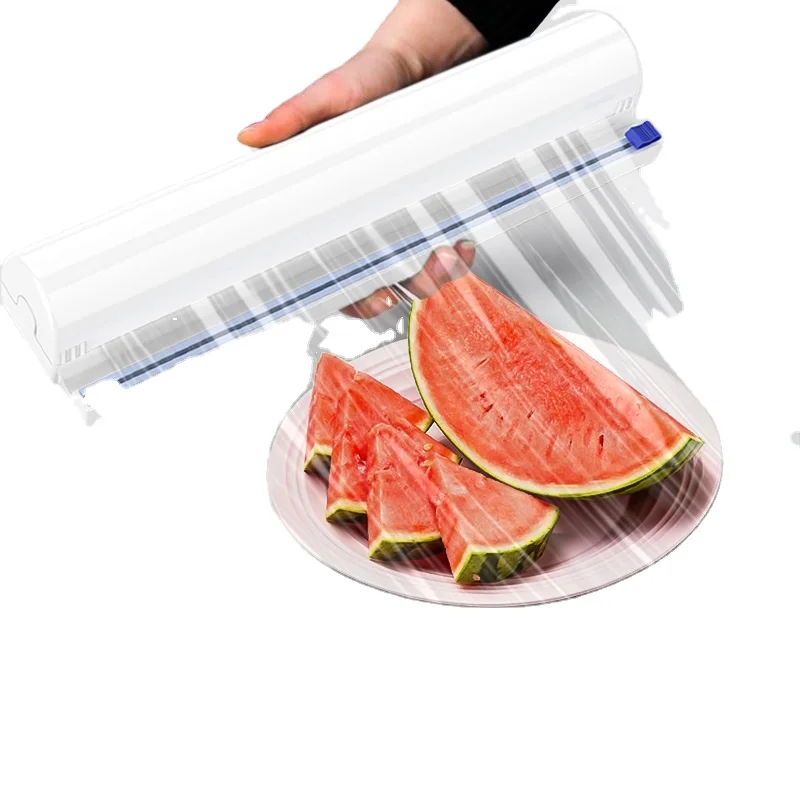 Cling Film Dispenser Convenient Dust-proof Fresh Keeping Food Plastic Wrap  Cutting Box Kitchen Foil Food