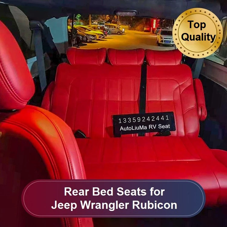 For Jeep Wrangler Rubicon Pu Leather Folding Car Seat Rv Campervan