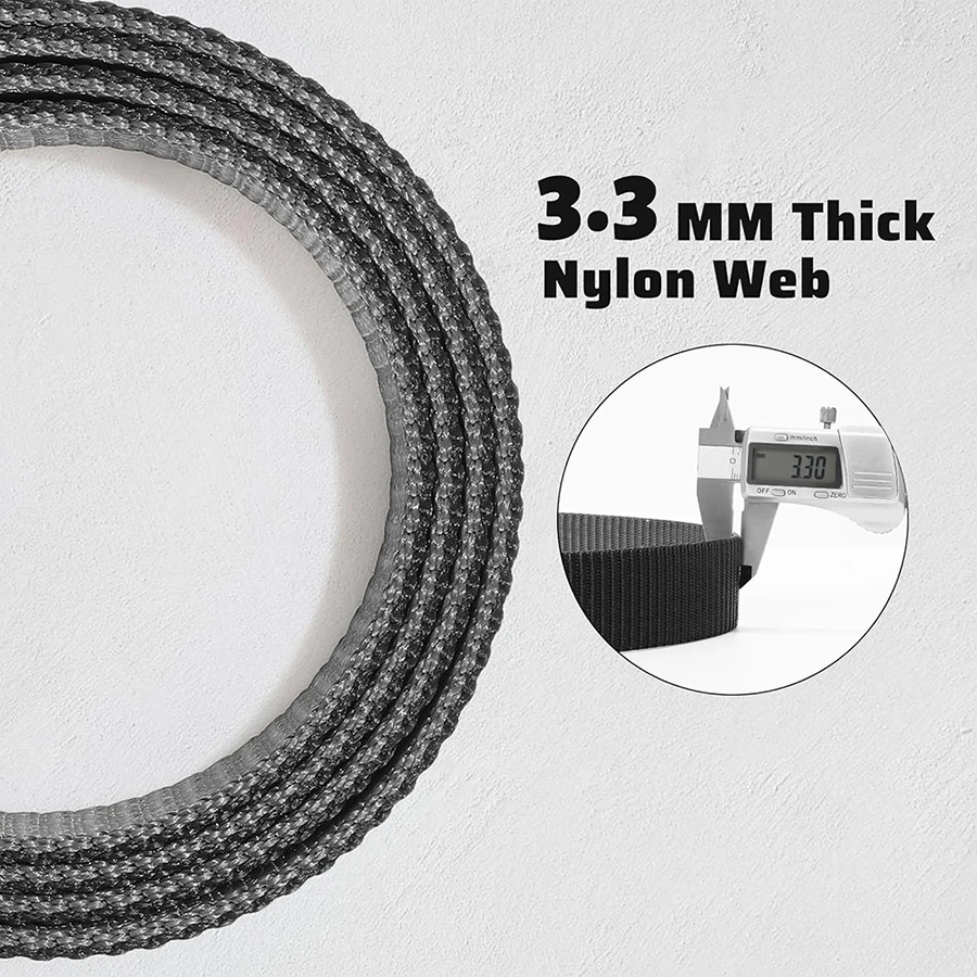 Wear-resistant Breathable Reversible Ratchet Belts Men Tactical Men Nylon Web Outside Tail Golf Belt