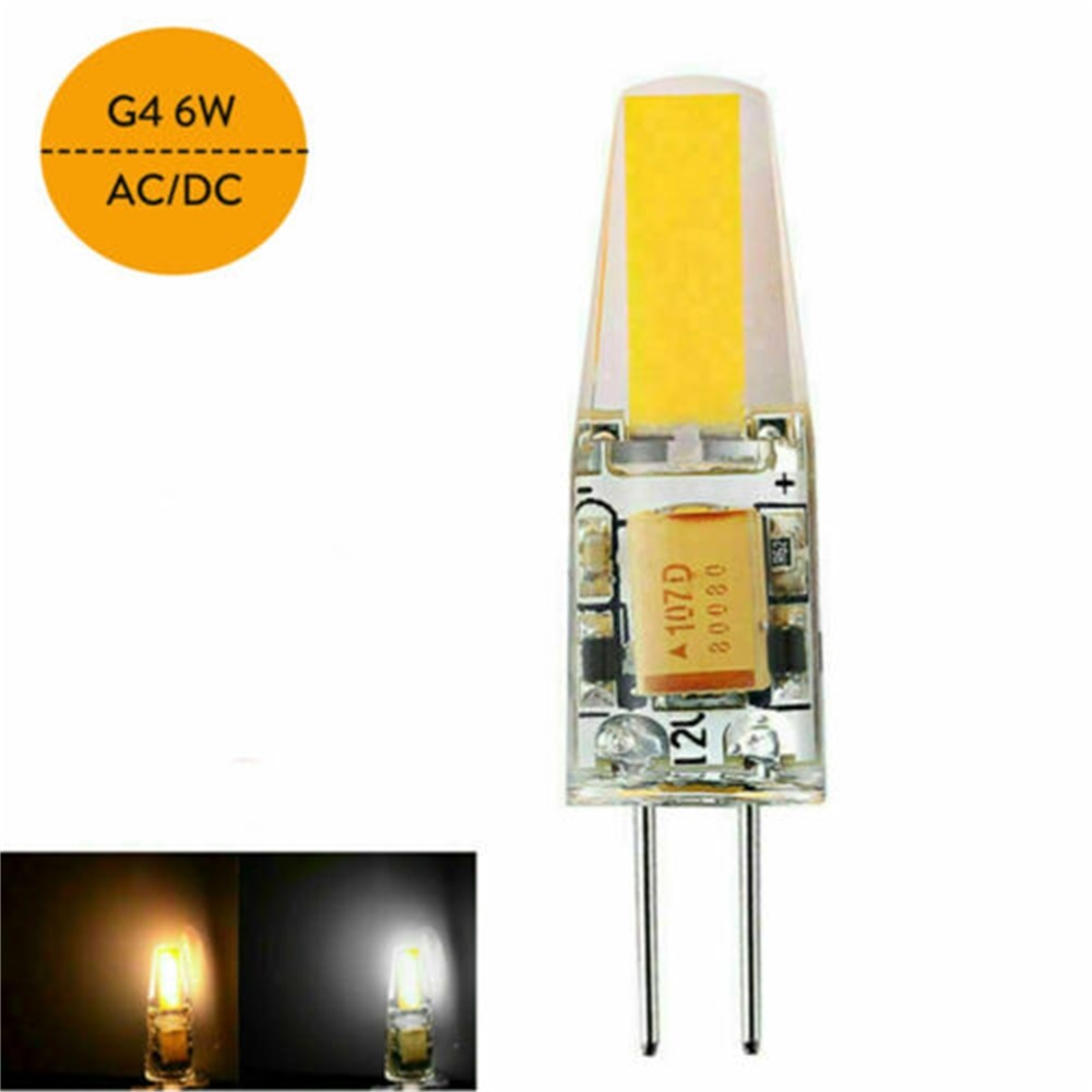 G4 Led-lamp 12V 5W, T3 JC Type Bi-Pin Base, Warm Wit 3000K G4 Lamp, 600LM Siliconen Kroonluchter Plafondlamp AC/DC 12V 4.2x1.3cm(A110