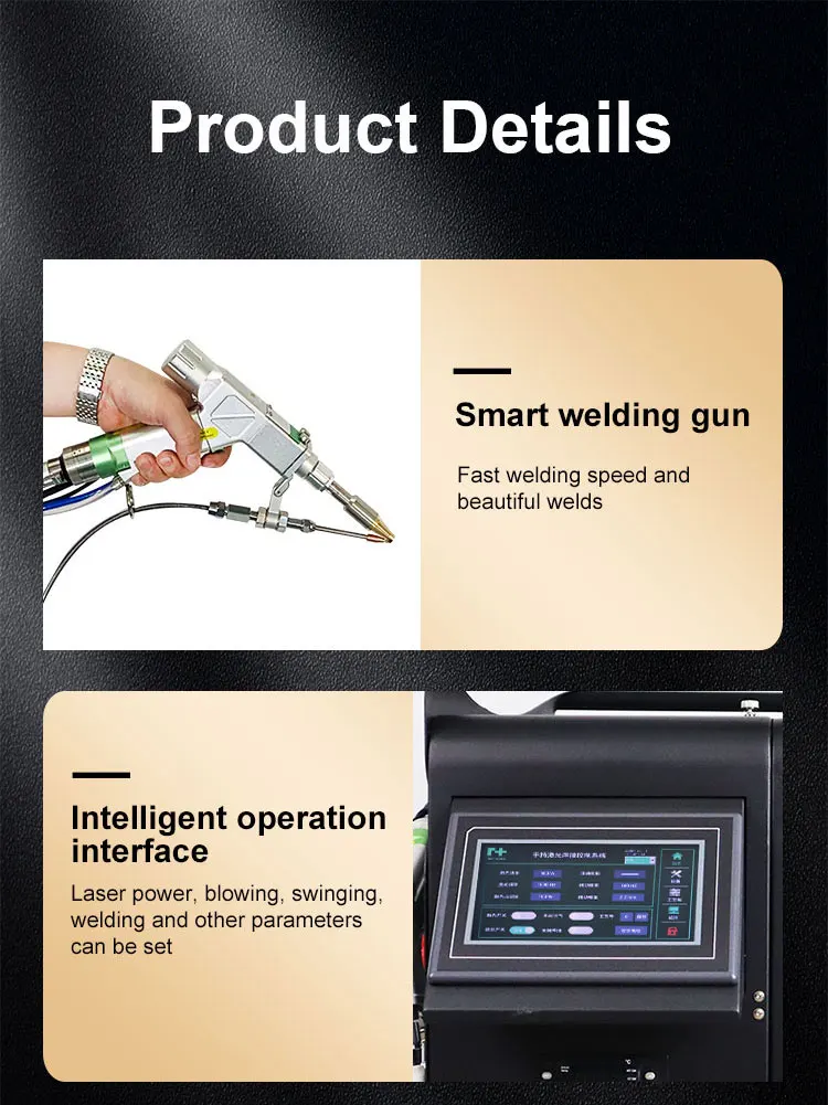 ANDY 4 in 1 Handheld 1000w 1500W 2000W Water Cooling Laser Welding Machine Fiber Laser Welder Laser Cutting Cleaning for Metal factory