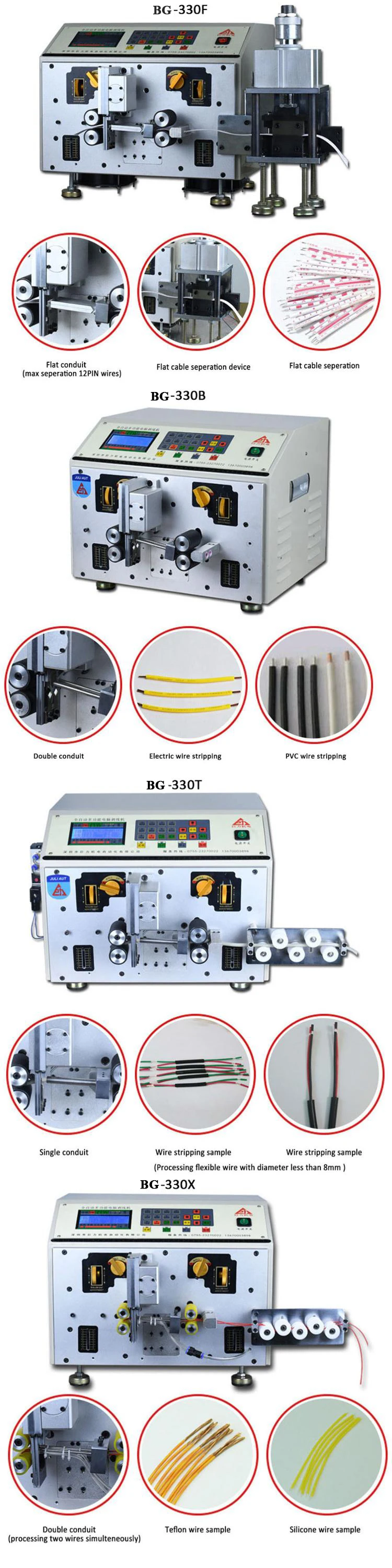 Automatic cable wire stripping machine high production flexible flat cable cutting and stripping machine