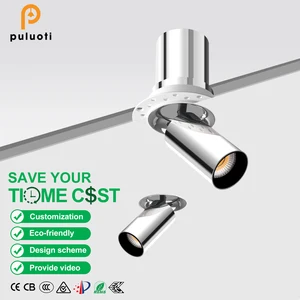 Wholesale Embedded Adjustable Spotlight Cut 55mm 75mm 7w 12w Moving Head Corridor Ceiling Light for Home Hotel Commercial Use