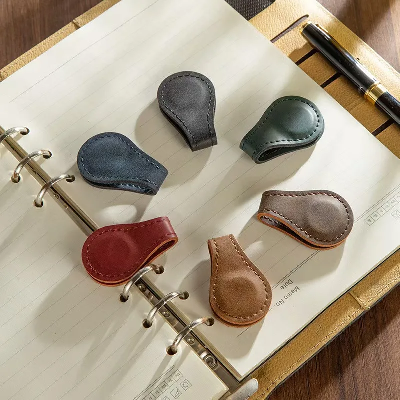 Custom Handmade Leather Magnetic Bookmarks-Elegant & Durable Leather Book Markers for Readers Gift Idea preview 4