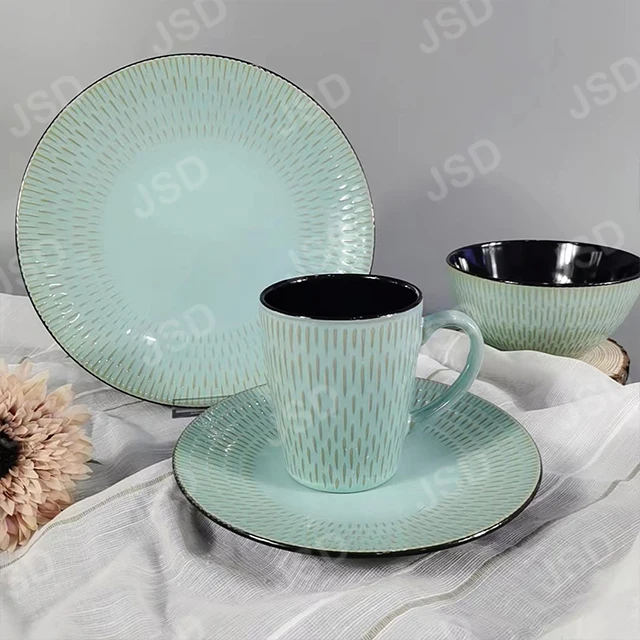 Креативный дизайн керамической посуды с цветной глазурью, обеденная тарелка 