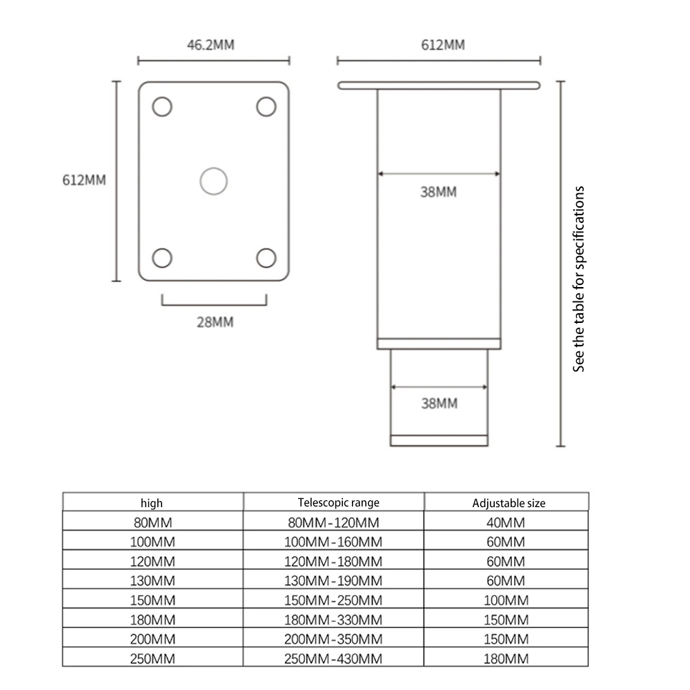 Stainless Steel Adjustable Table Legs Furniture Leg Buy Adjustable