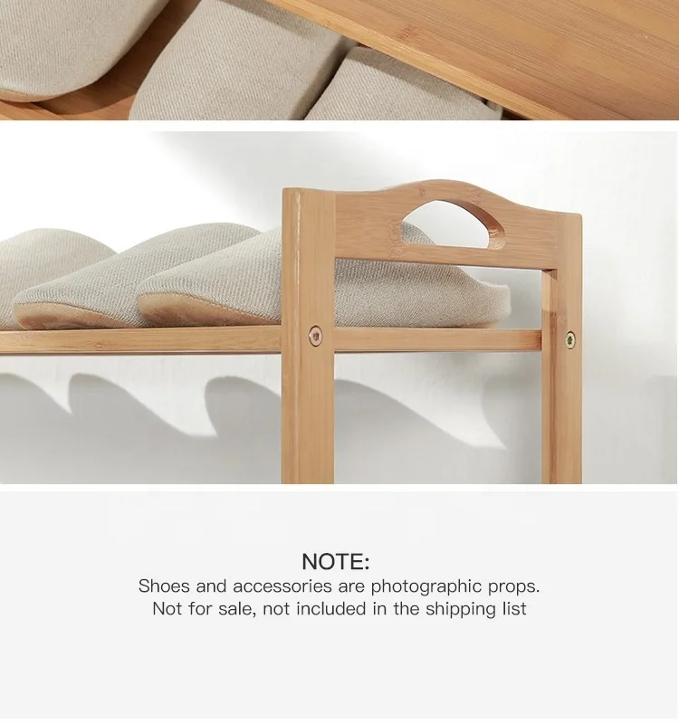 
 Бамбуковая деревянная стойка для обуви, полка для обуви, органайзер для хранения, отдельно стоящая деревянная стойка для обуви  