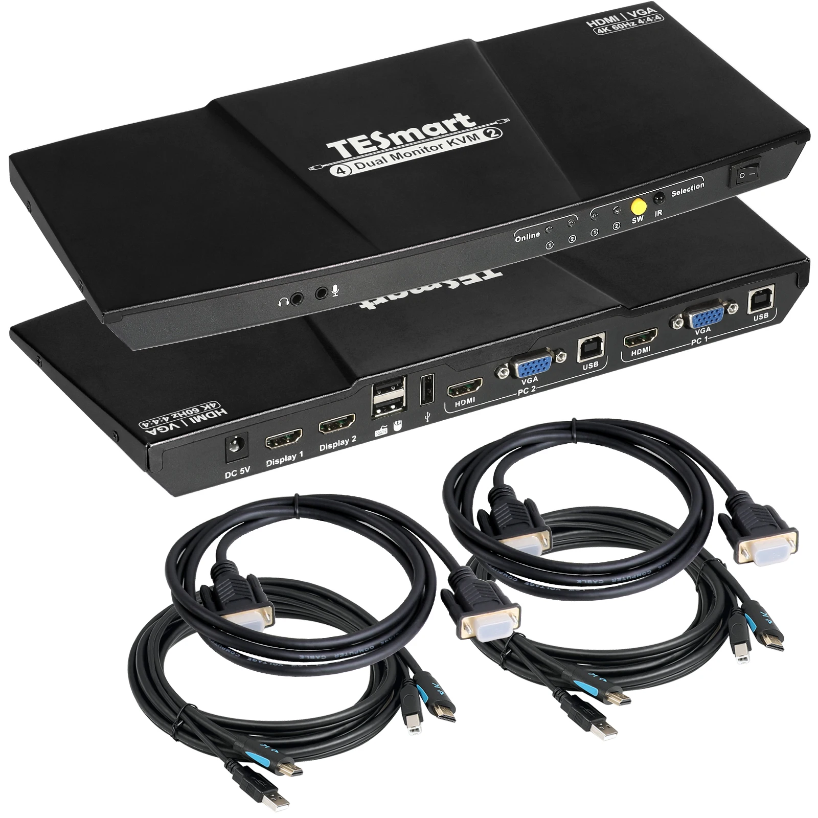 4 In 2 0ut Kvm 4x2 Dual Monitor Kvm Supports Usb 2.0 Kvm Switch Hdmi