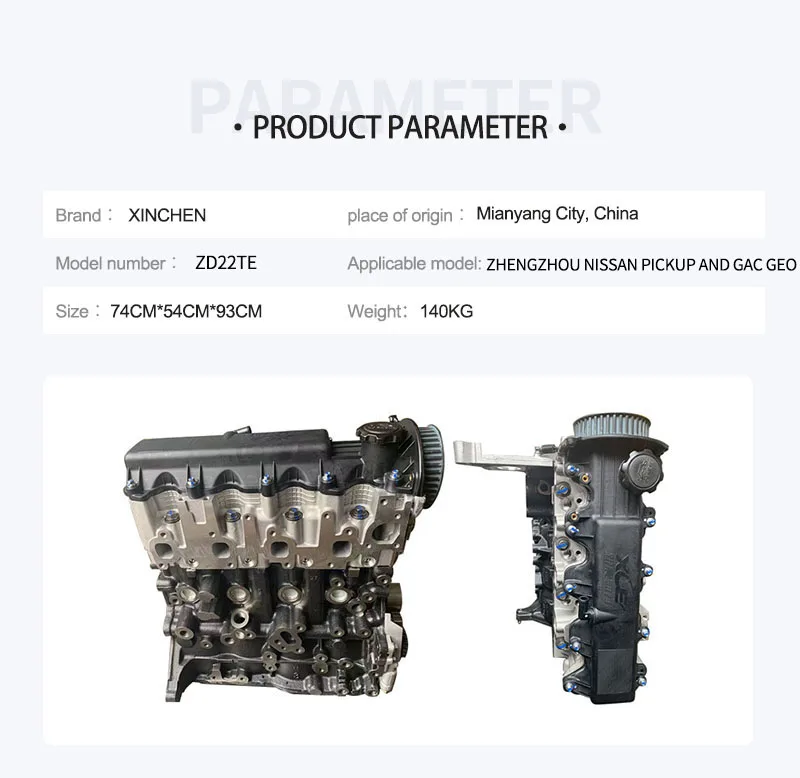 Zd22te Car Engine Long Block Convex Engine Assembly Machinery Engine
