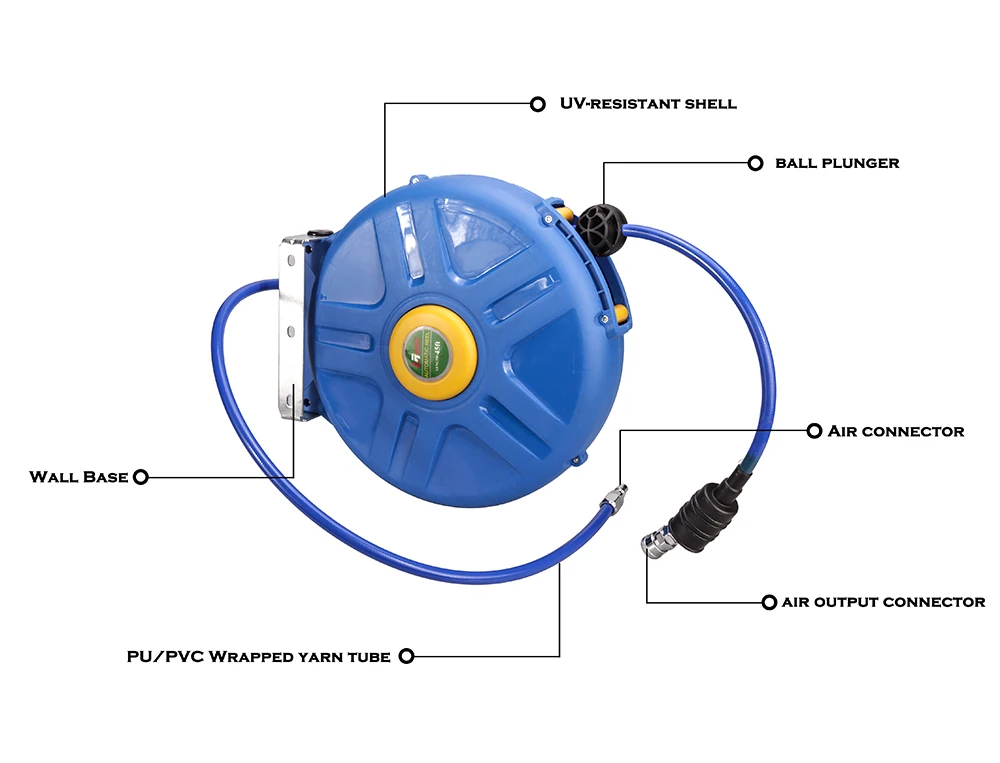 Automatic Retractable Medical Oxygen Hose Reel Retractable Air Hose