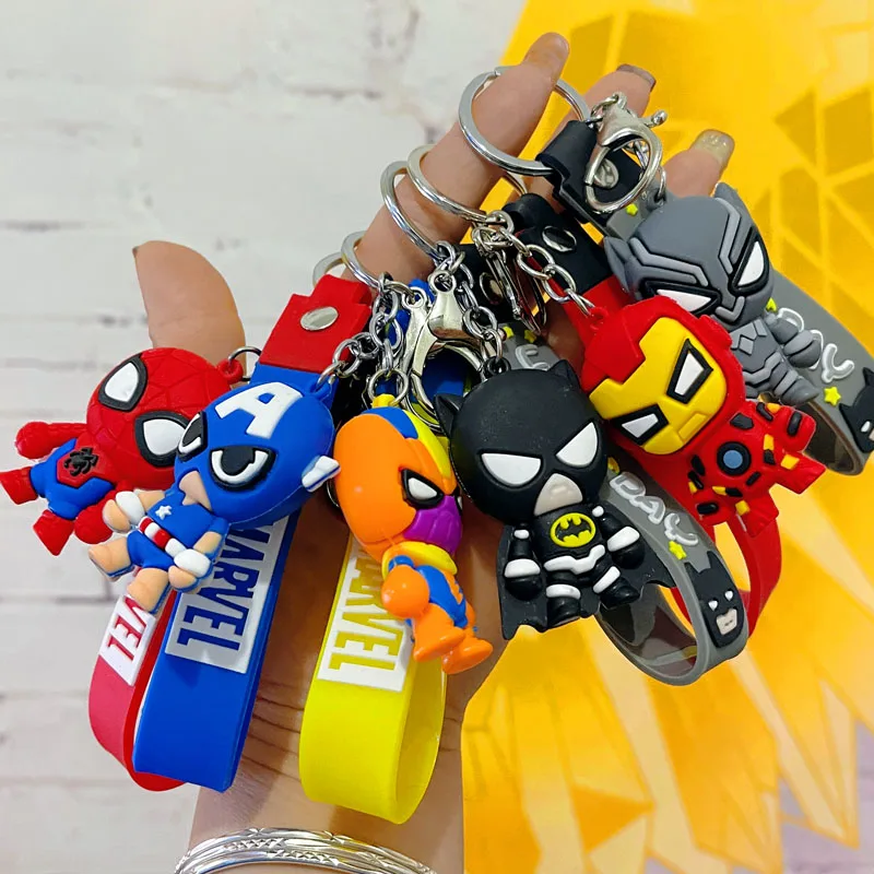 Hot Selling Avengers Key Chain Cartoon Animation Super Hero Doll Marvel