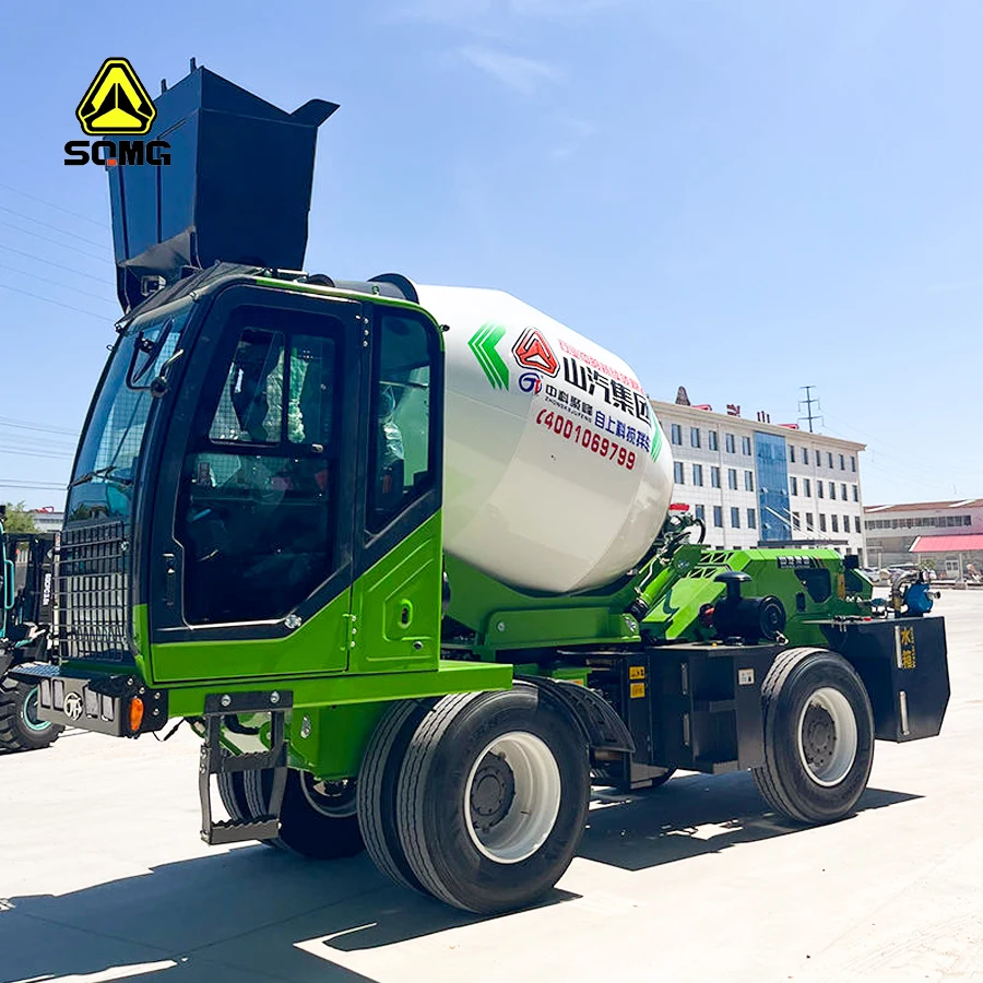 Sqmg 3.5 Cubic Meter Self-Loading Concrete Mixer Truck Manufacturer Concrete Mixer Truck