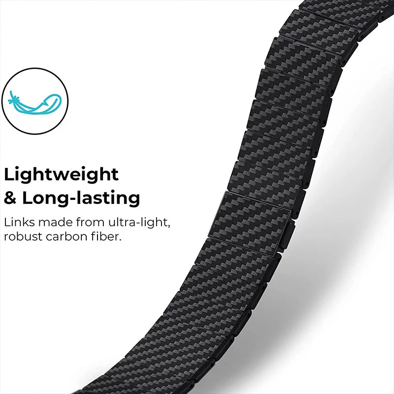 New Arrival Carbon Fiber Link Watch Strap Detachable Carbon Fiber Smart ...
