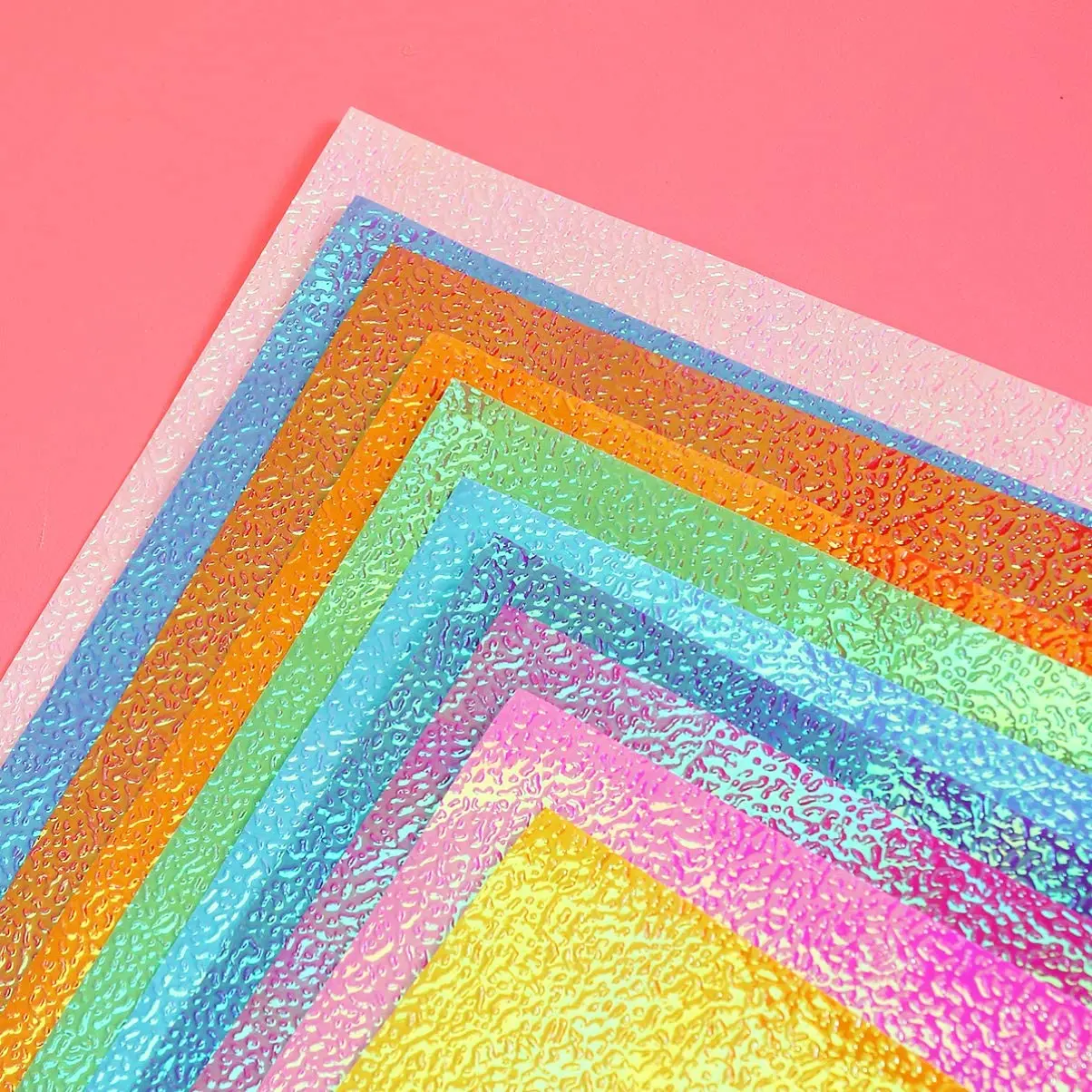 EXCLUZO 100pcs Glitter Origami Paper 10 Colors Handmade...