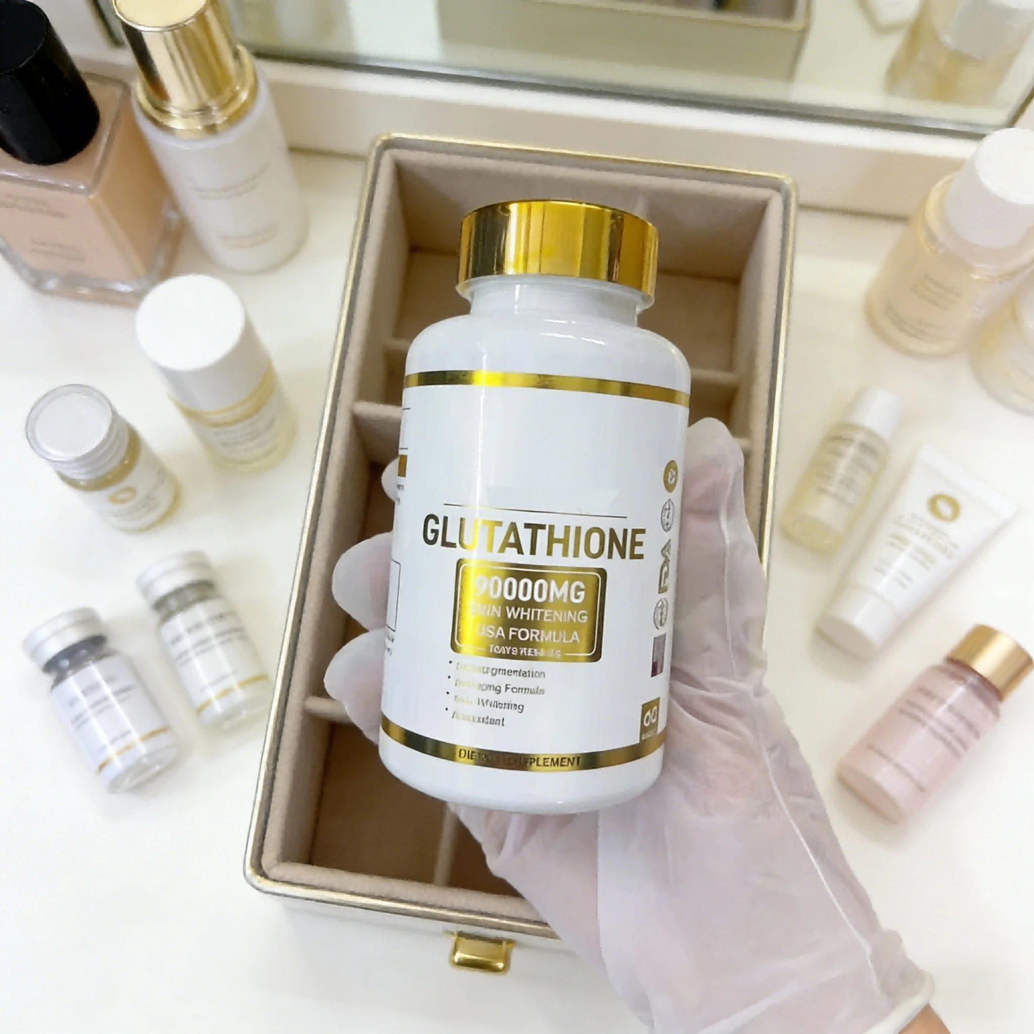 l-glutathione whitening formula Skin With 5000mcg Dark spot Brightening Capsules Amazing Formulas L-Glutathione (Reduced) 500
