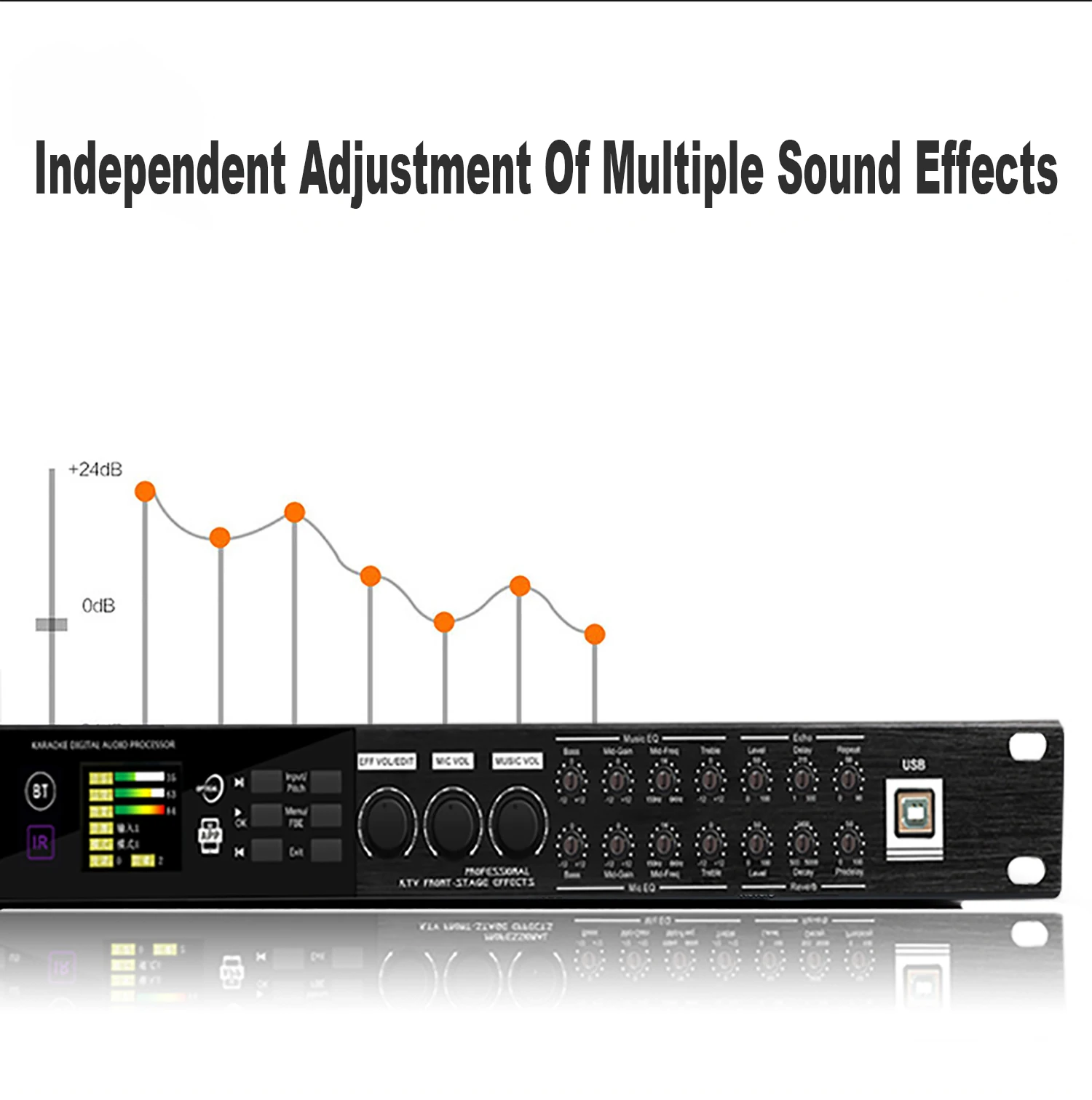 GAX-K500 KTV Pre-Effector Audio Processor for Wedding Karaoke