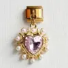 Perle coeur-or