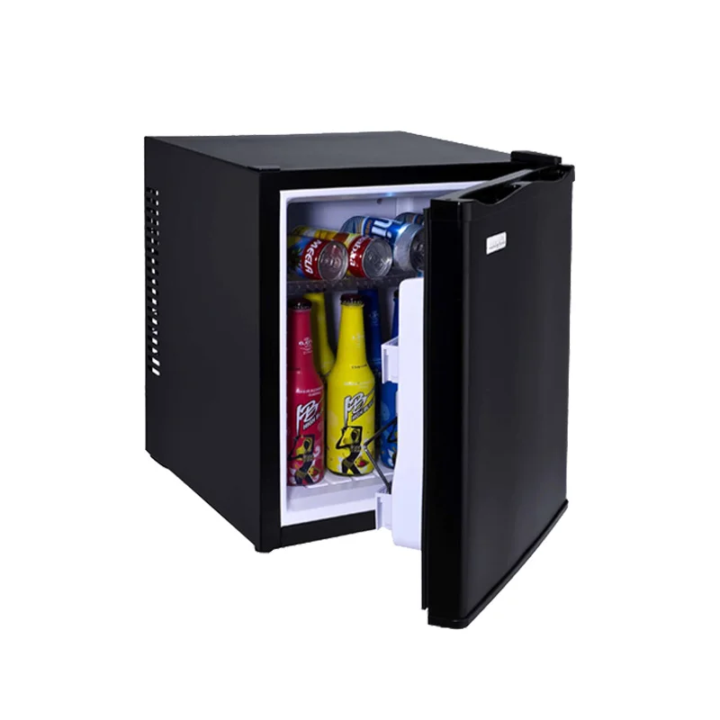 Отель мини бар холодильник термоэлектрический мини-холодильник 40l светодиодный свет для стальных труб, Нержавеющее питание внутренней заглушки