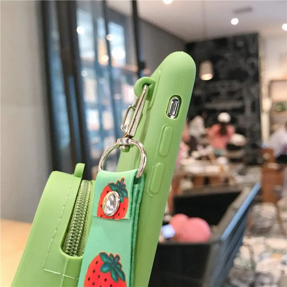 Carton Avocado Coin Case for IPone for iPhone 11 11pro Max Designer Phone Case Funny Silicone Soft Case for Phone