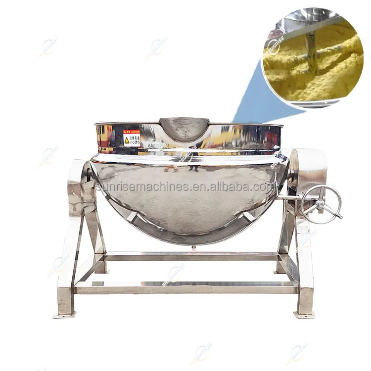 Food Mashing Simmer Boiling Pot With Agitator Rice Meat Sauce Food Steam Electrical Cooking Kettle