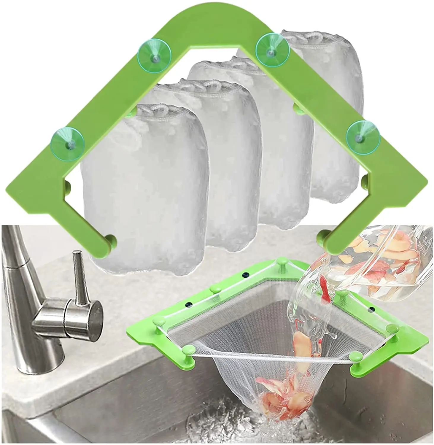 Triangle Triholder Kitchen Plastic Sink Strainer Bag Corner Strainer