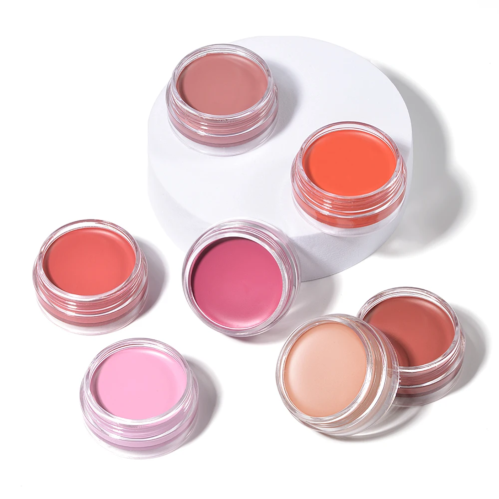 Высококачественная 14-абажурная веганская водостойкая палитра кремовых румян с многоцелевой формулой для макияжа губ щек и