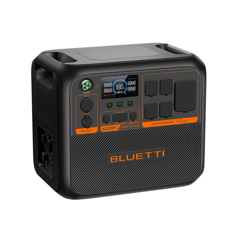 Bluetti 2024 New AC200PL 2304Wh Portable Energy Storage Power Stations  Lithium Ion Battery Generator for Home Backup