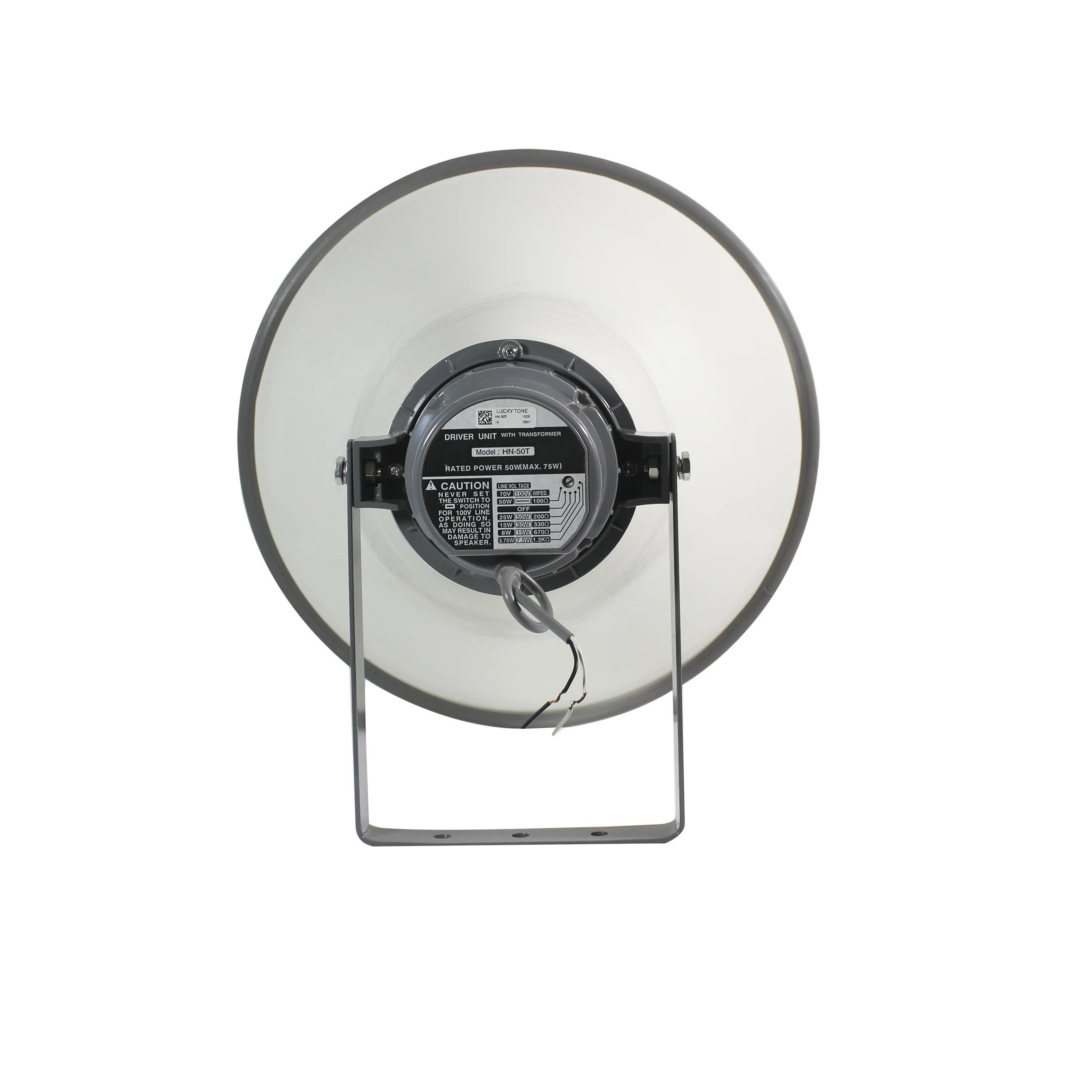 Noboru HS-075B Horn Speaker 50W 16Ω Lucky Tone HN-50T - Waterproof Horn Speaker for Outdoor PA