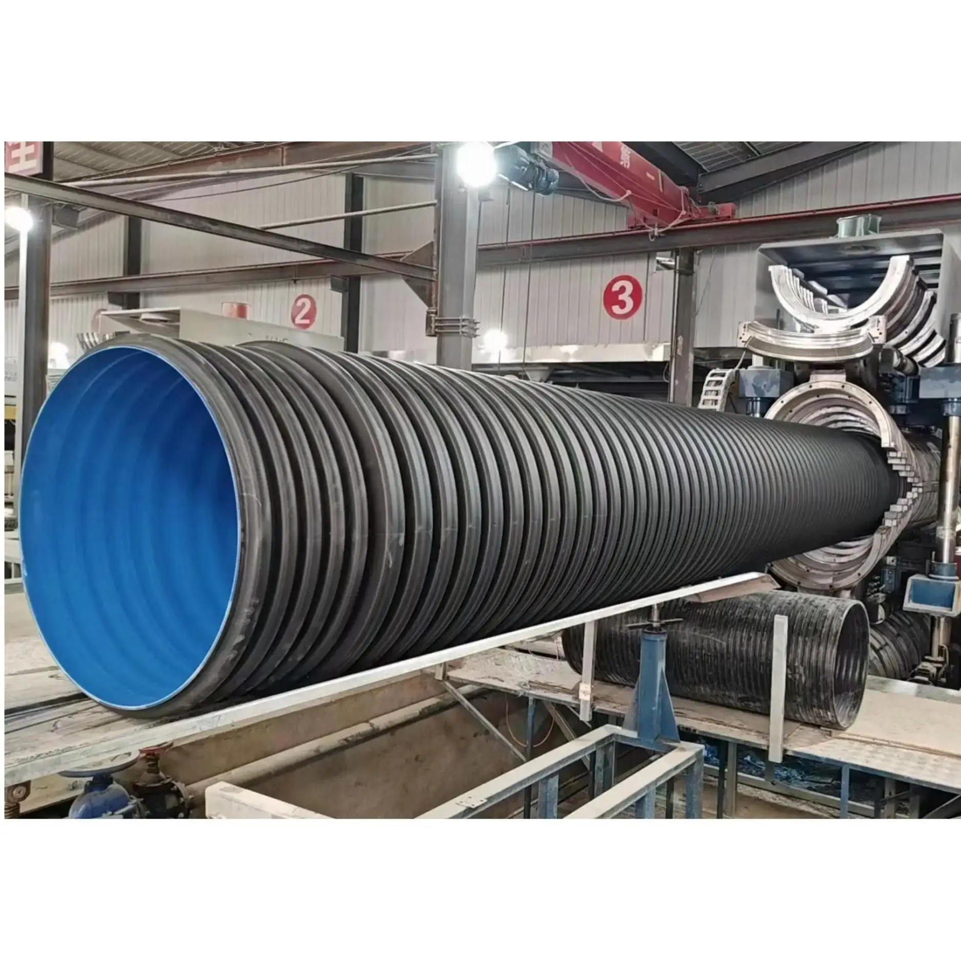 HDPE Double Wall Corrugated Tube Pipe Diameter DN 80 DN300 DN800 DN1000 DN1200 DN4000 MM HDPE Plastic Culvert Drainage Pipe