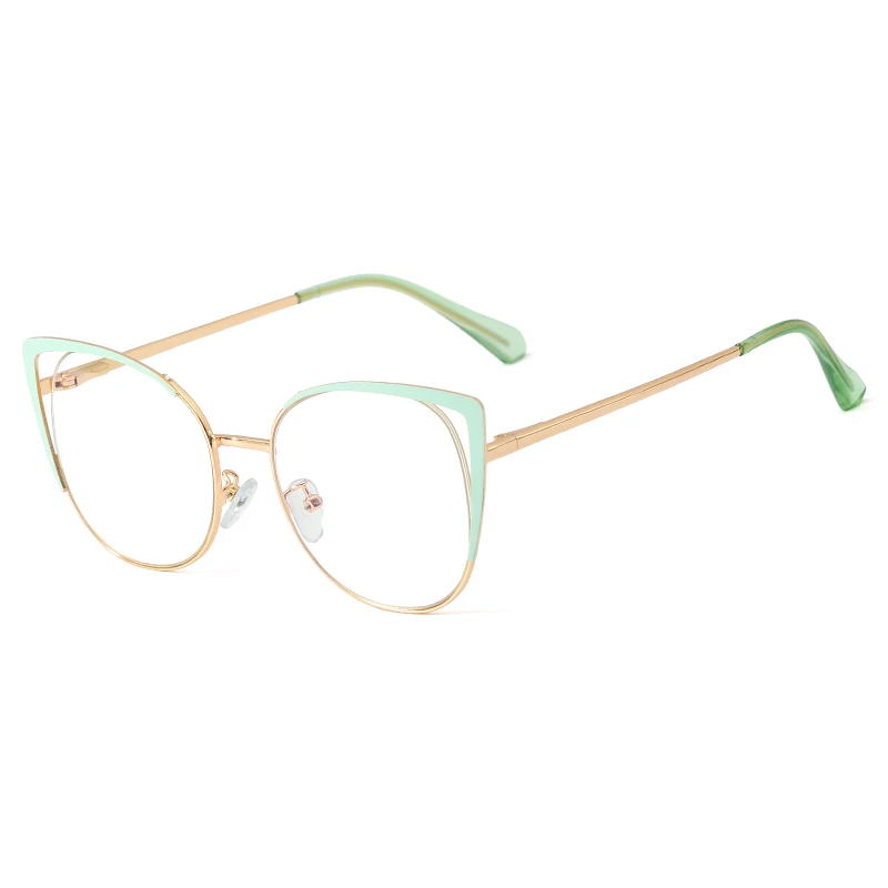 Custom Color Cat Eye Optical Glasses For Women Uv400 Blue