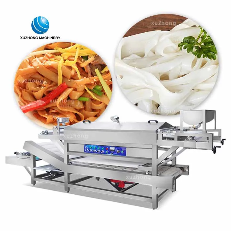 Chinese Snack Flat Rice Noodle Machine Flats Steam Rice Sheet Noodles Machine Pho Noodle Grain Product Making Machine