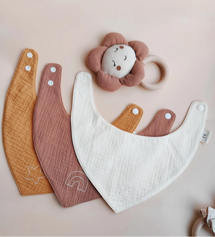 Factory Wholesale Custom Baby Bibs Organic Cotton Baby Soft 100