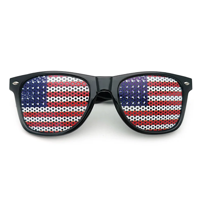 2024 Popular Football Qatar World National Flag Paster Sunglasses Uv400 Personality square Rivet 32 Countries Flag Sunglasses
