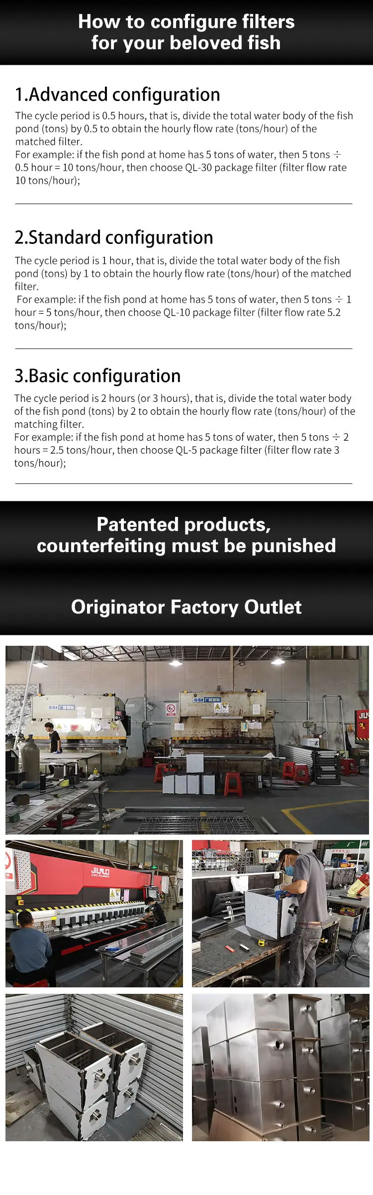 Manufacture CfO-3 Fiberglass Koi Pond Filters Fish Farm Bio Filter Fish Pond Filtration System