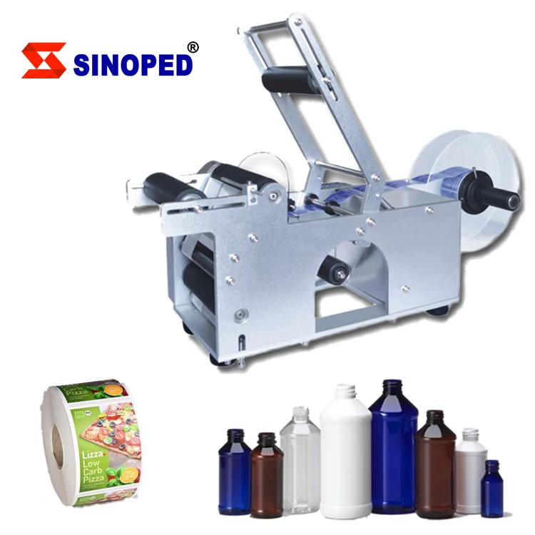 Lt50 полуавтоматическая машина для нанесения этикеток на круглые бутылки/полуавтоматический аппликатор для этикеток