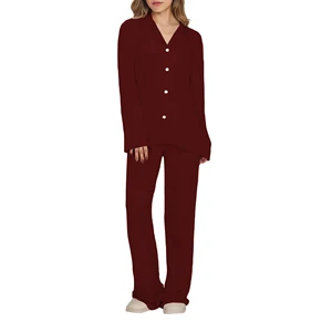 Premium Bamboo Viscose Pj Set Women's Pajamas 2 Piece Loungewear Ladies Sleepwear Set Custom Pyjamas