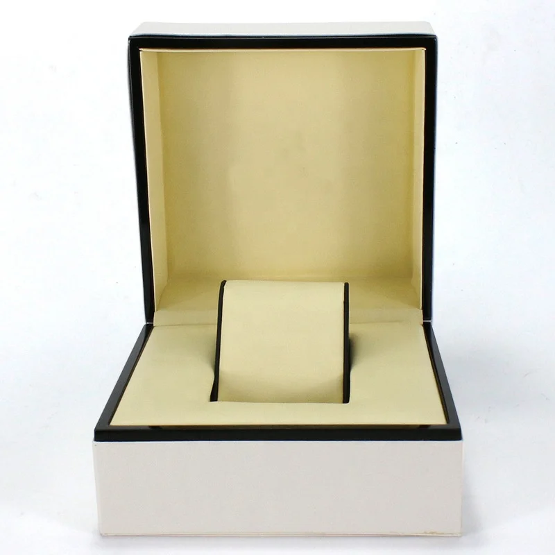 High quality luxury PU Leather Watch Box Custom Logo Elegant Black Jewelry Boxes