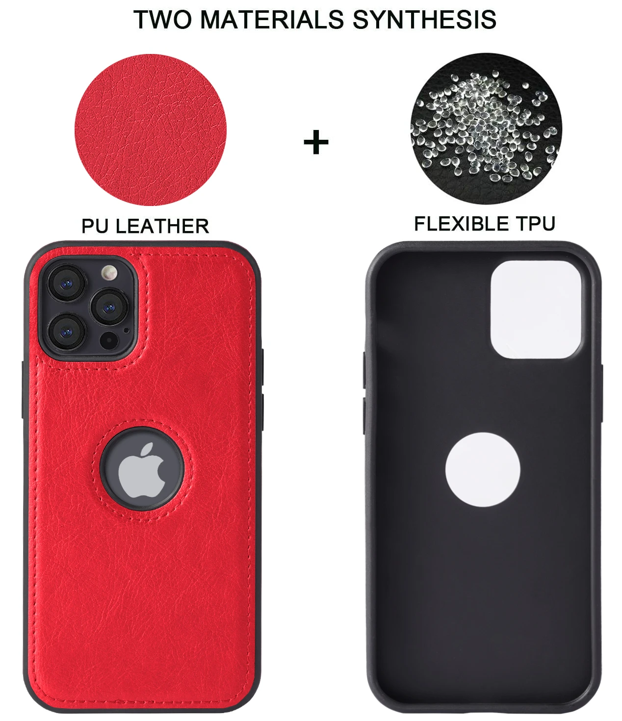 Leyi Designer Original Leather TPU Material with apple logo Slim Profile Grip Phone Covers case for iphone 12 Pro Max