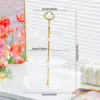 Transparent diamond-shaped fruit plate, 3 tiers, 15 x 20 x 25 cm