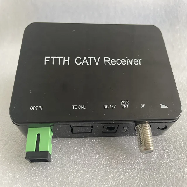 China Factory Low Price Digital Optical Node Black Fiber to Home (FTTH) CATV RF Fiber Optical Receiver Plastic Satellite TV