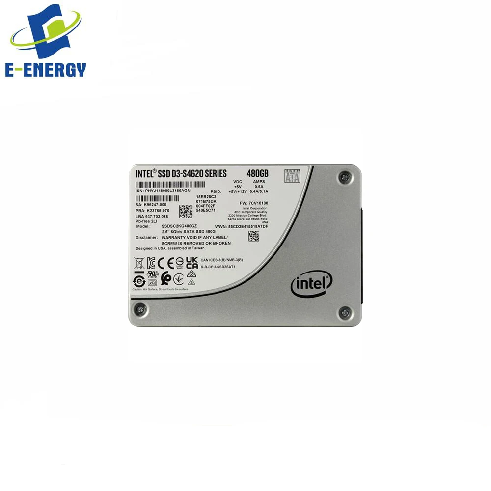 D3-s4620 480 Gb Solid State Drive 2.5" Internal Sata Ssdsc2kg480gz01 ...