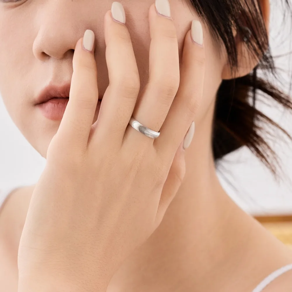 KAKODIY Fine Jewelry Sparkling Wedding Ring 925 Sterling Silver Open Adjustable Daily Jewelry Ring for Women detail 9